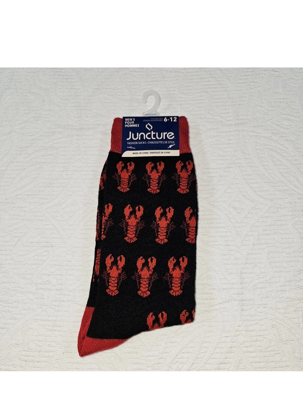 1 Pair Men/Women Lobster Novelty Fun Dress Crew Socks Mens Shoe 6-12 Party Event